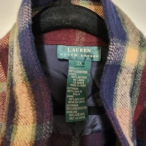 Vintage Wool Ralph Lauren Zip Up Lightweight Jacket 3X|100% Lambswool